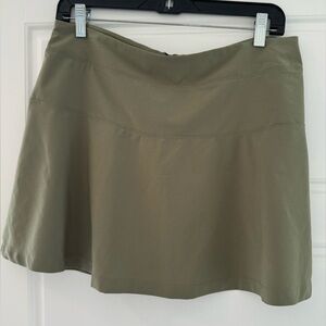 Lole olive mini skirt active tennis sports street green army moisture wicking M